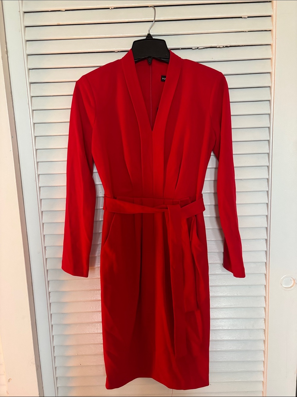 Halston Red Wrap-Style Women's Robe Dress